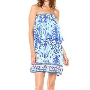 Lilly Pulitzer Quincy Dress Serene Blue Tropics M